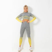 Seamless Ombre Long Sleeve Yoga Set