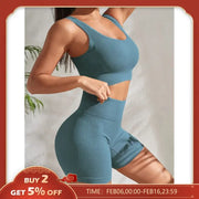 Seamless Ribbed Yoga Sets